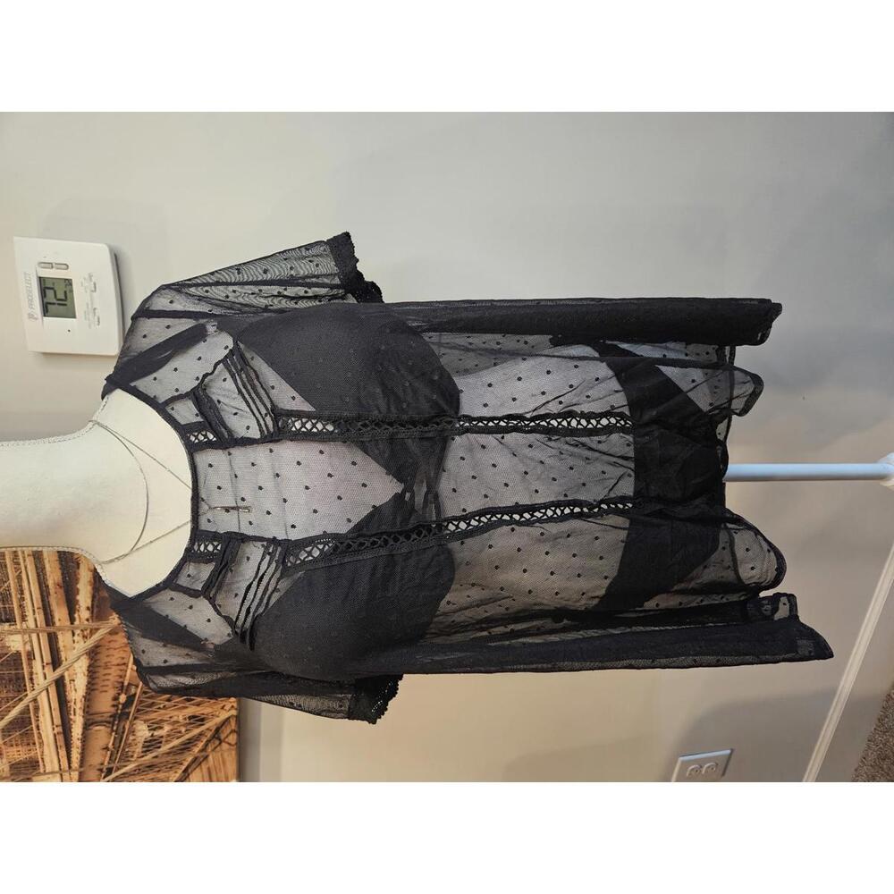 Ellison Sheer Black Polka Dot Top and or Coverup